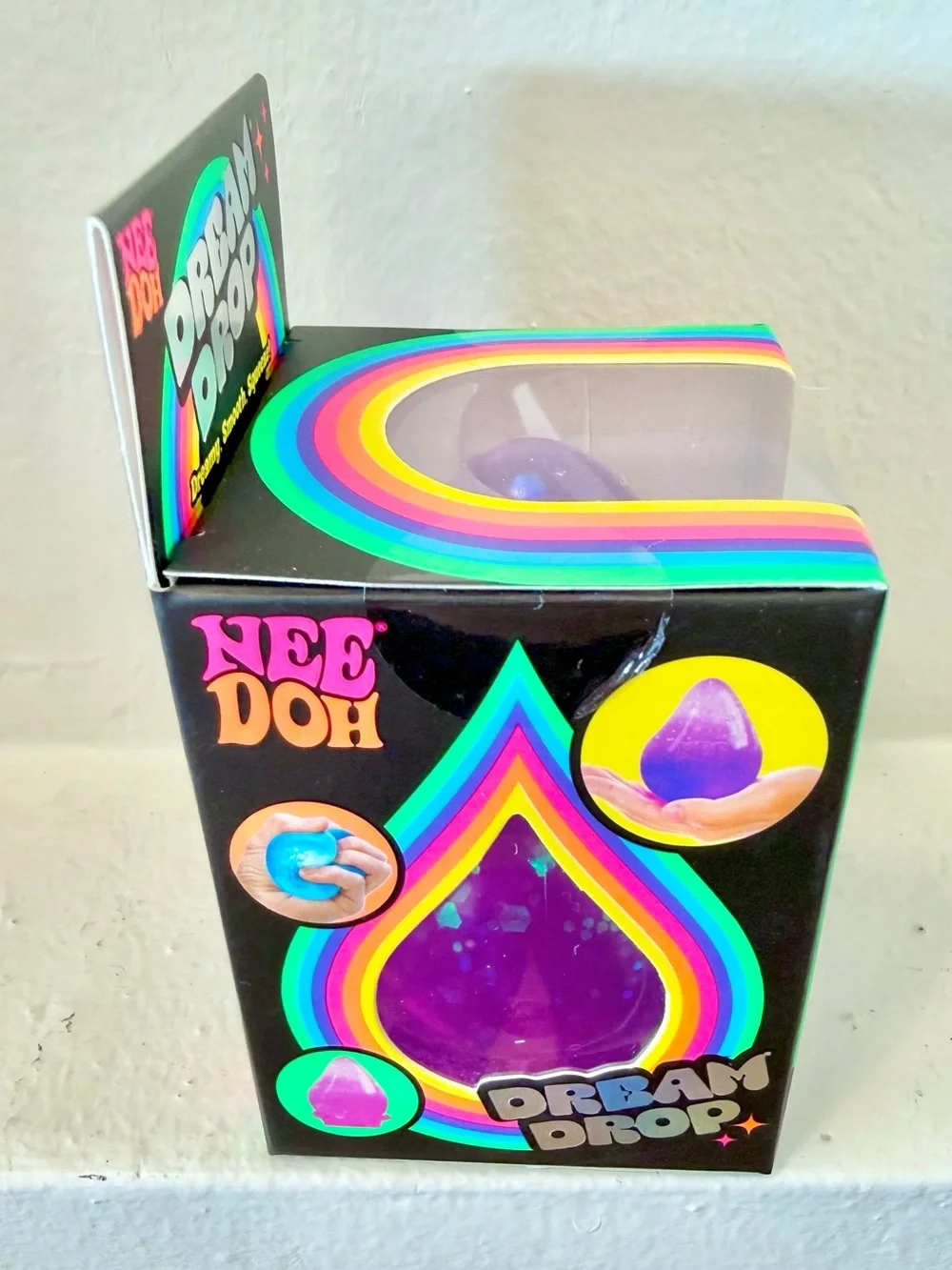 NEW! 100% AUTHENTIC Schylling NeeDoh NEE DOH Dream Drop - Purple Sparkle!